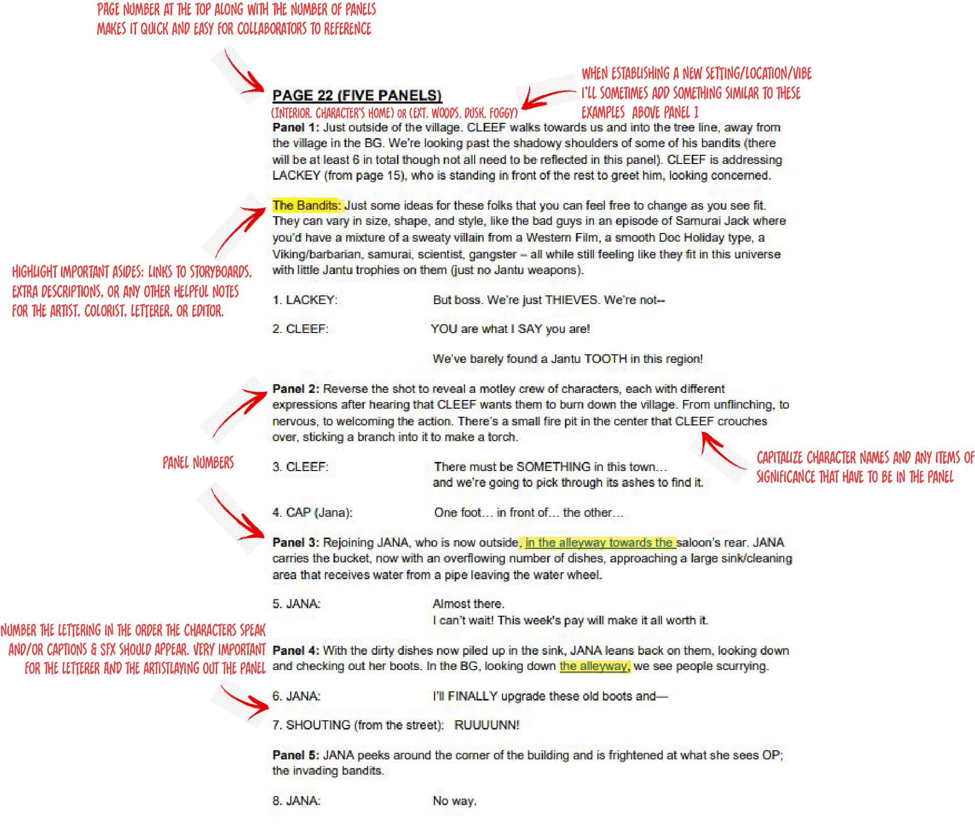 How to Format a Comic Book Script